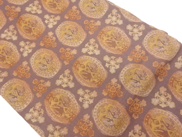 JAPANESE NAGOYA OBI / WOVEN BIRDS